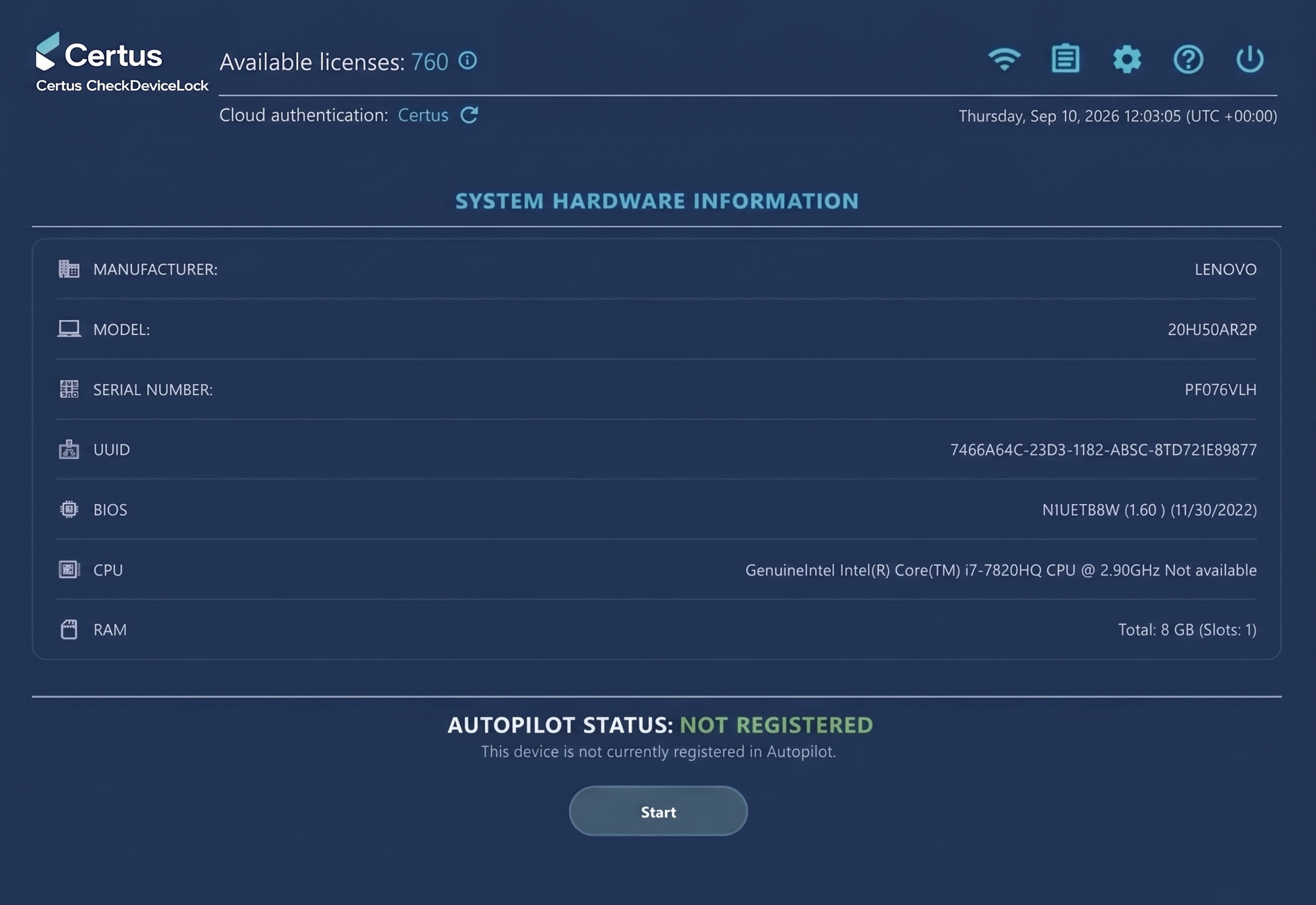 Dashboard Picture Certus CDL 2 kopie